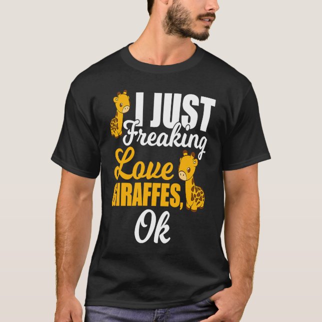 Camiseta Me encanta el animal de las jirafas (Anverso)
