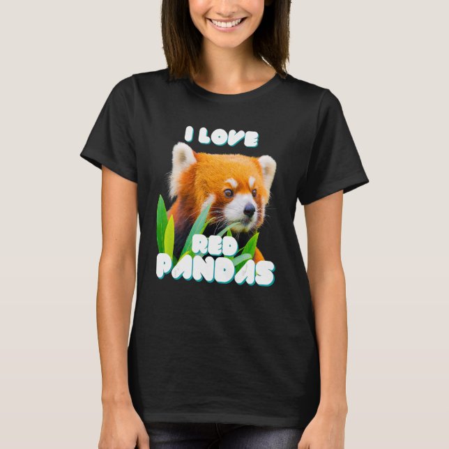Camiseta Me encanta el animal salvaje de los Pandas Rojos (Anverso)