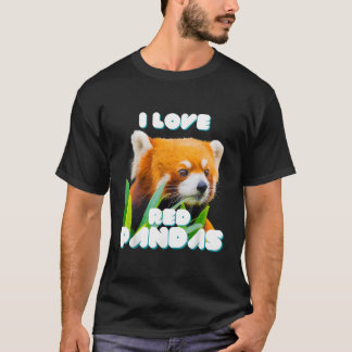 Camiseta Me encanta el animal salvaje de los Pandas Rojos