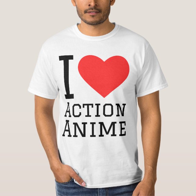 Camiseta Me encanta el anime de acción (Anverso)
