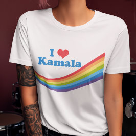 Camiseta Me encanta el arcoiris electoral lindo de Kamala