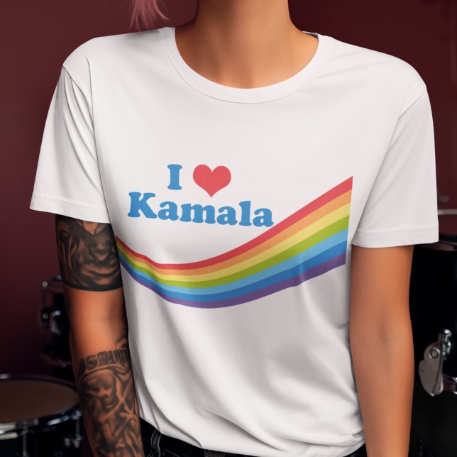 Camiseta Me encanta el arcoiris electoral lindo de Kamala (Subido por el creador)