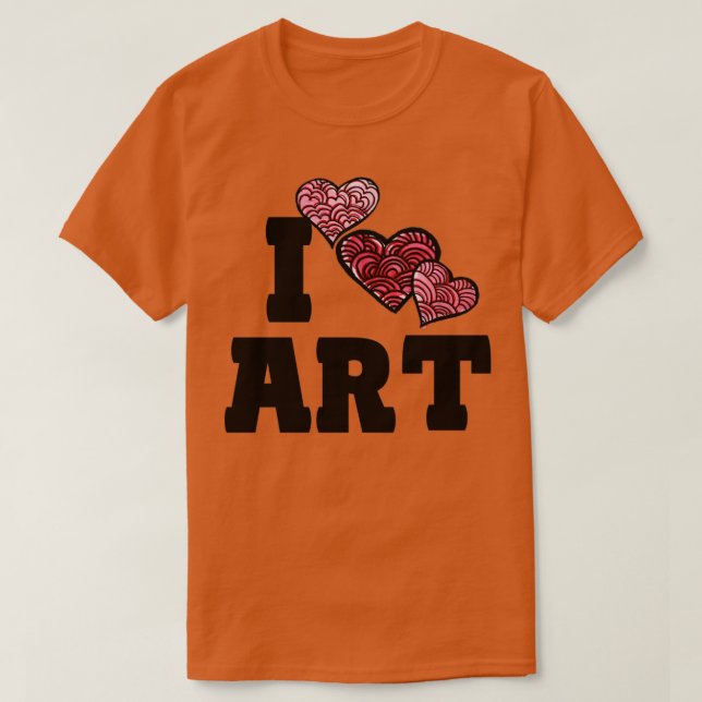 Camiseta Me encanta el arte (Diseño del anverso)