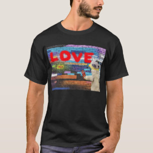 Camiseta Me encanta el arte de grafitis en paredes. 