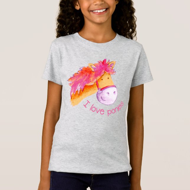 Camiseta Me encanta el arte de las acuarelas del pontón y e (Anverso)