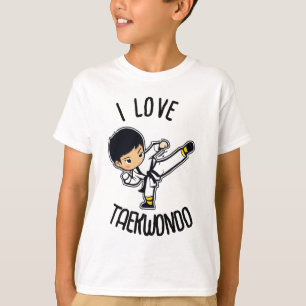 Camiseta Me encanta el arte de los niños de Taekwondo como