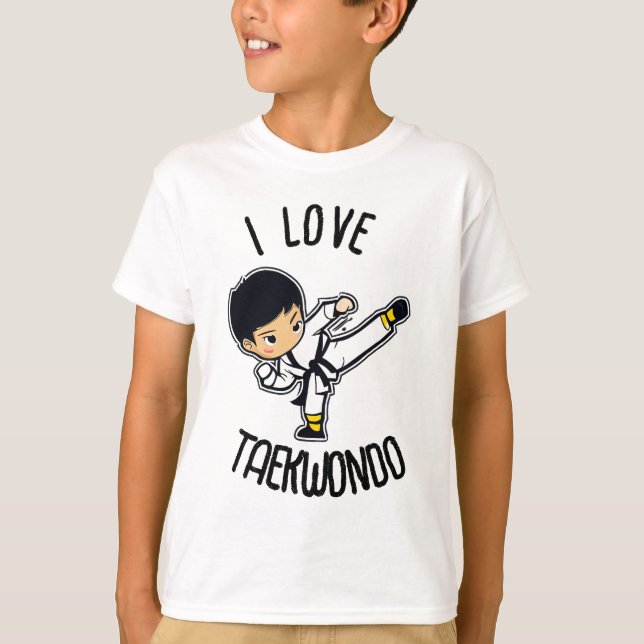 Camiseta Me encanta el arte de los niños de Taekwondo como  (Anverso)