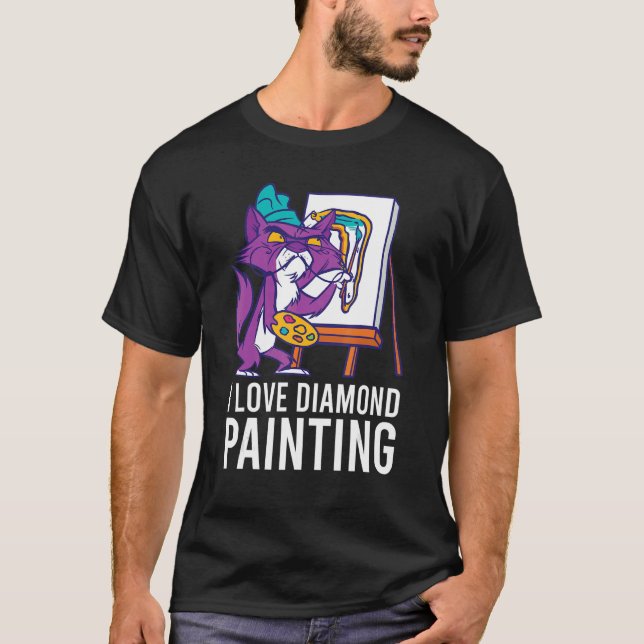 Camiseta Me Encanta El Artista Pintura De Diamantes Brush A (Anverso)
