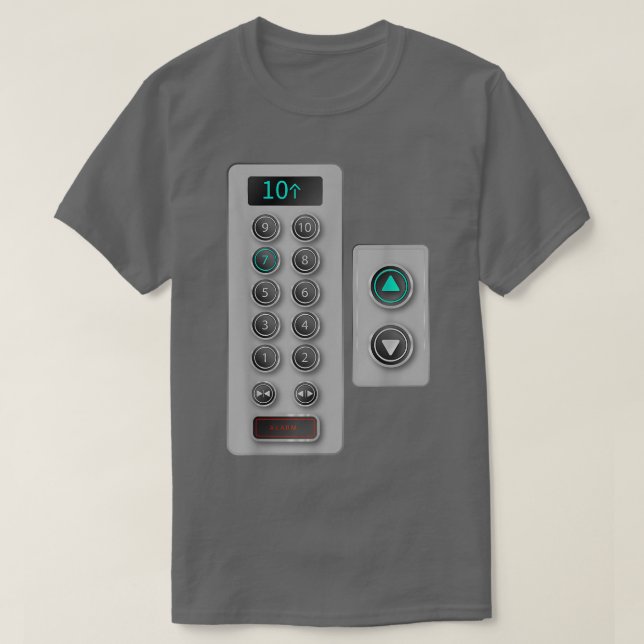 Camiseta Me Encanta El Ascensor Gift Cute Ascensor Botones  (Diseño del anverso)