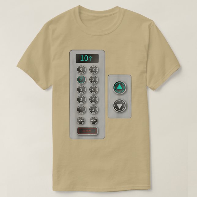 Camiseta Me Encanta El Ascensor Gift Cute Ascensor Botones  (Diseño del anverso)