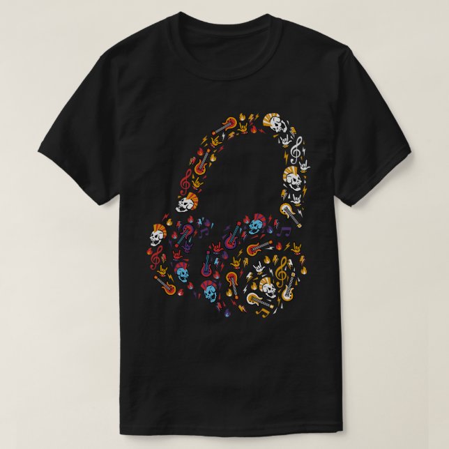 Camiseta Me encanta el auricular musical de Tobe Fonseca (Diseño del anverso)