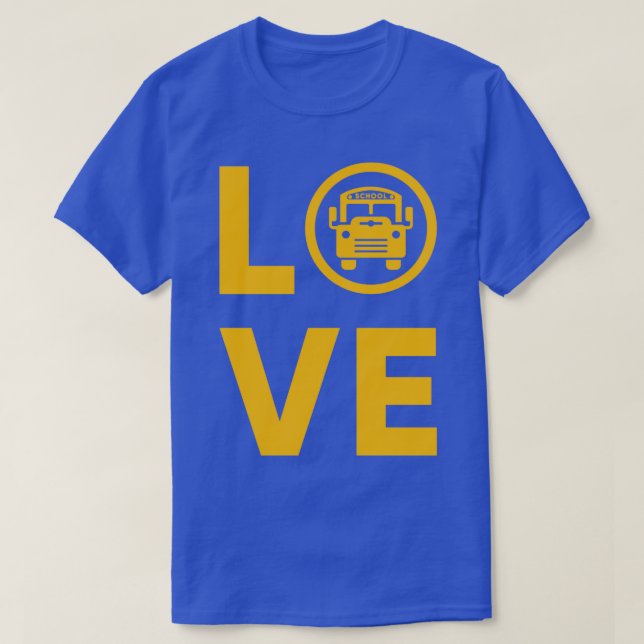 Camiseta Me encanta el autobús escolar (Diseño del anverso)