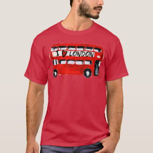 Camiseta Me encanta el autobús rojo de Londres que viaja po