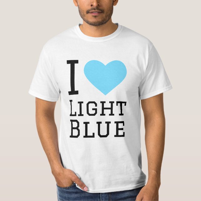 Camiseta Me encanta el azul claro (Anverso)