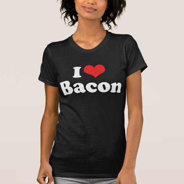 Camiseta Me encanta el Bacon del Corazón - Bacon Lover (Anverso)