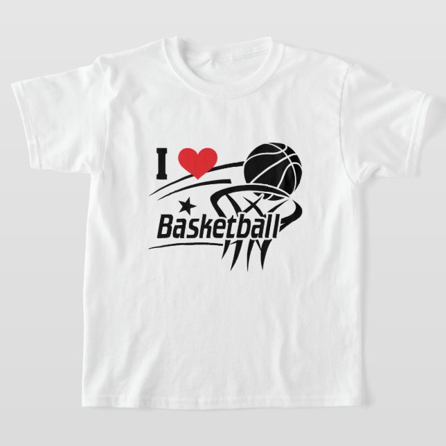 Camiseta Me encanta el baloncesto (Distribución)