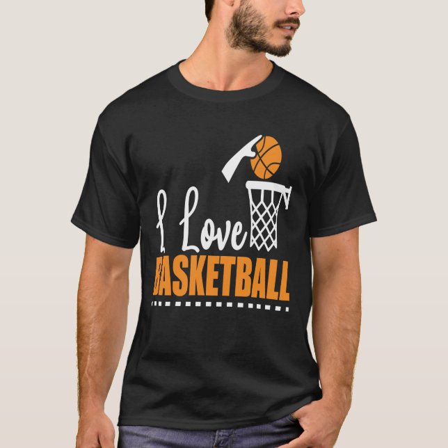 Camiseta Me encanta el baloncesto (Anverso)