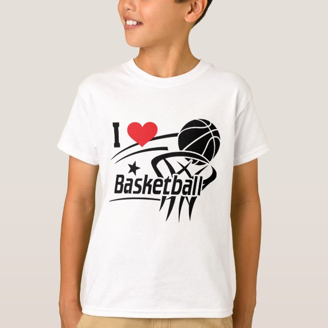 Camiseta Me encanta el baloncesto (Anverso)