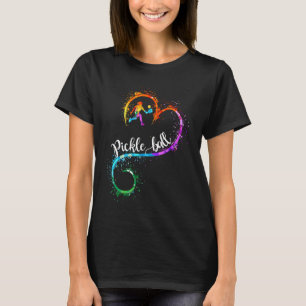 Camiseta Me encanta el baloncesto acuarela Pickleball Chica