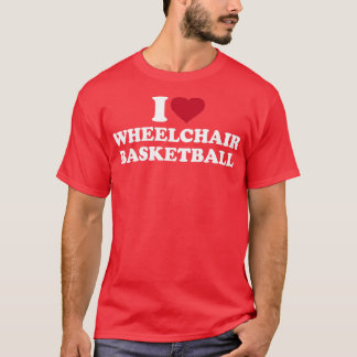 Camiseta Me encanta el baloncesto en silla de ruedas