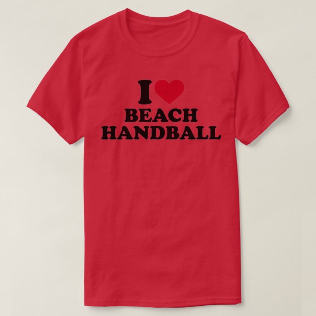 Camiseta Me encanta el balonmano de playa (Diseño del anverso)