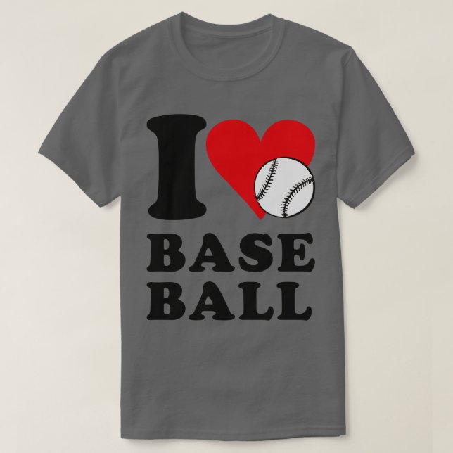 Camiseta Me encanta el béisbol (Diseño del anverso)