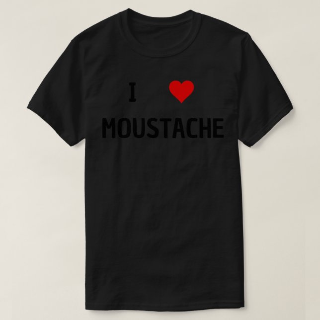 Camiseta me encanta el bigote (Diseño del anverso)
