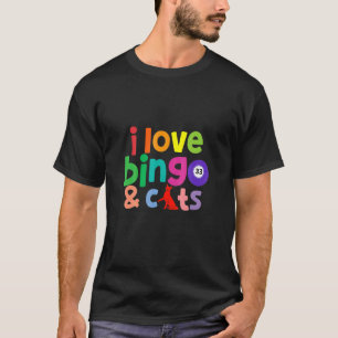 Camiseta Me Encanta El Bingo Y Los Gatos El Diseño De Bingo