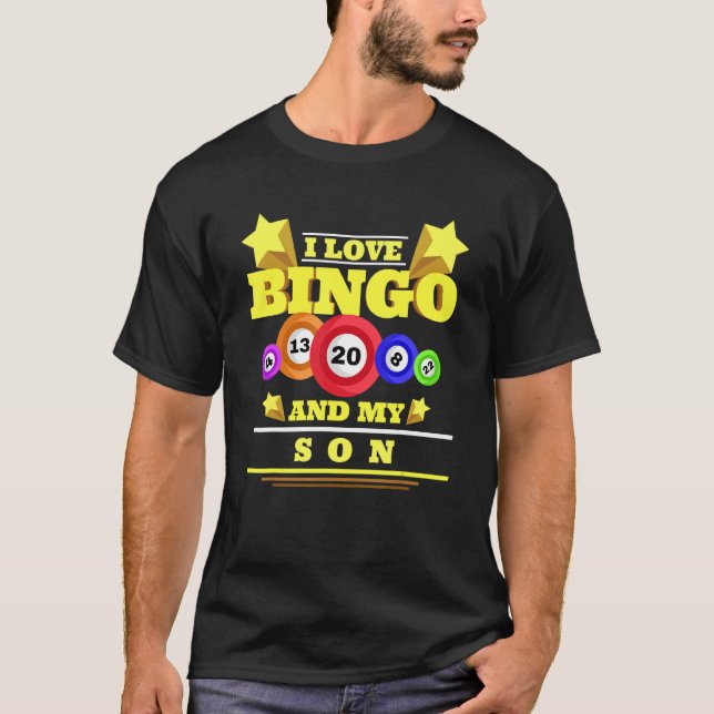 Camiseta Me Encanta El Bingo Y Mi Hijo El Casino Gambling L (Anverso)