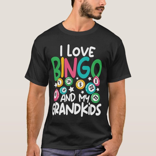 Camiseta Me encanta el bingo y mis nietos - Bingo Lover (Anverso)