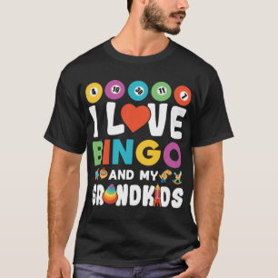 Camiseta Me Encanta El Bingo Y Mis Nietos Divertidos Lucky