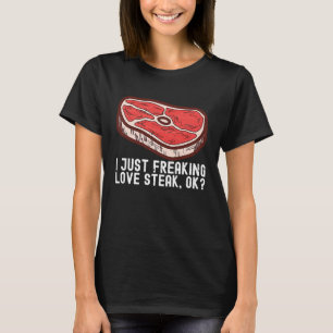 Camiseta Me Encanta El Bistec Carne De Ternera Cruda Comida