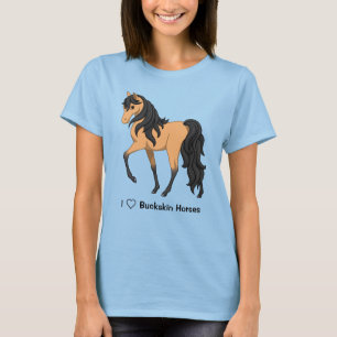 Camiseta Me encanta el Bonito de los caballos de piel de ga