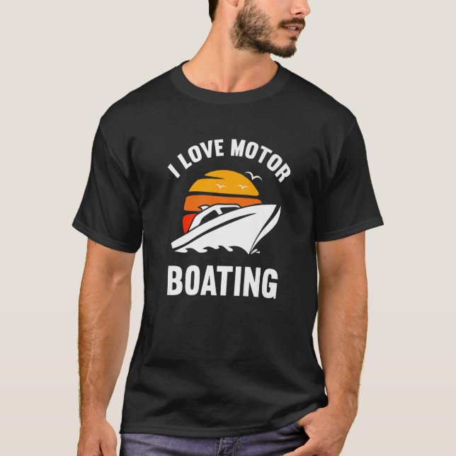 Camiseta Me encanta el bote motorizado (Anverso)