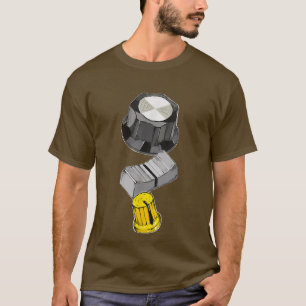 Camiseta Me encanta el botón, el mezclador DJ + el híbrido