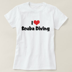 Camiseta Me encanta el buceo con corazón - Amante del mar p