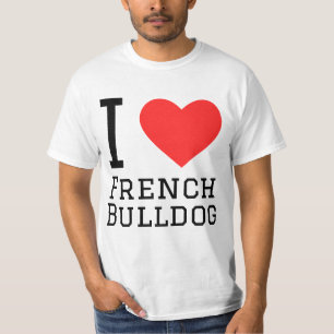 Camiseta Me encanta el bulldog francés