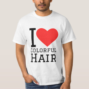 Camiseta Me encanta el cabello colorido