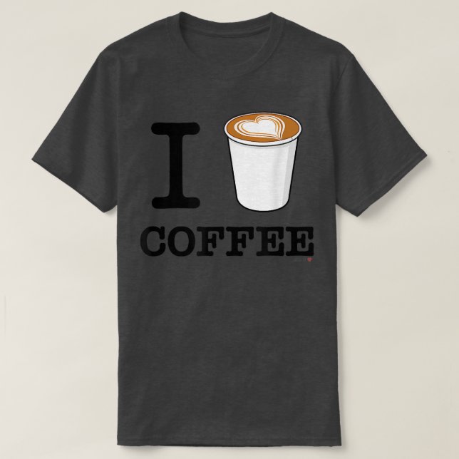 Camiseta Me encanta el café (Diseño del anverso)