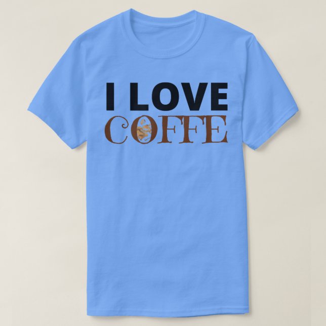 Camiseta Me encanta el café (Diseño del anverso)