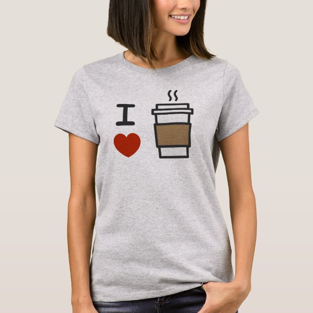 Camiseta Me encanta el café (Anverso)