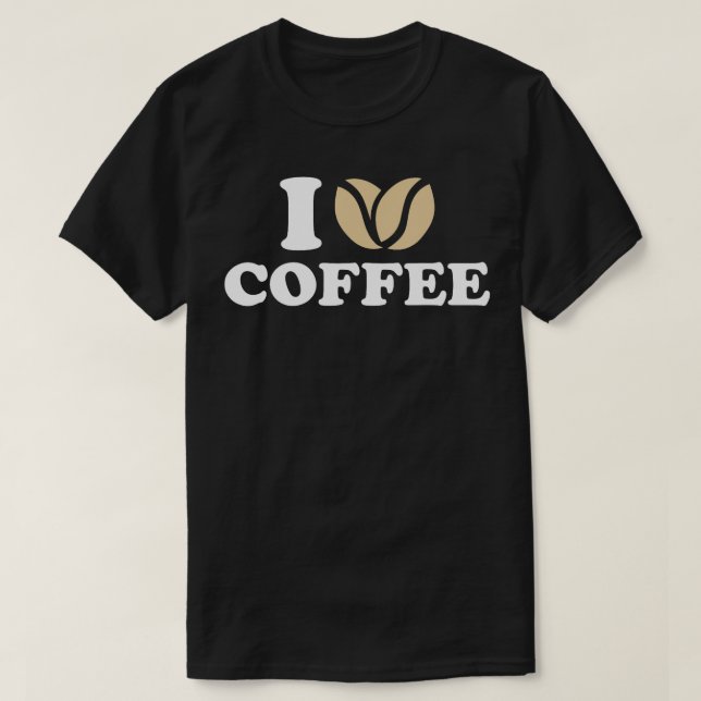 Camiseta Me encanta el café (Diseño del anverso)