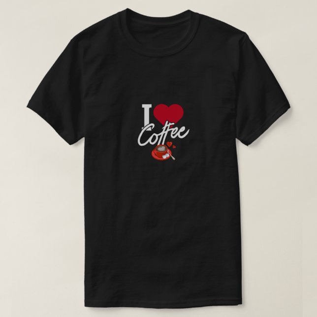 Camiseta Me encanta el café (Diseño del anverso)