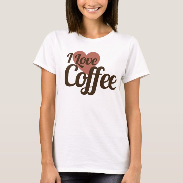 Camiseta Me encanta el café (Anverso)