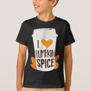 Camiseta Me encanta el café de especias de calabaza en otoñ