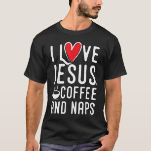 Camiseta Me encanta el café de Jesús y las siestas divertid
