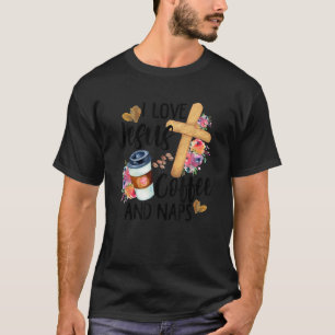Camiseta Me Encanta El Café De Jesús Y Naps Funny Religioso