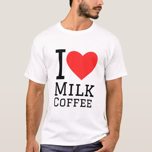 Camiseta Me encanta el café de leche (Anverso)