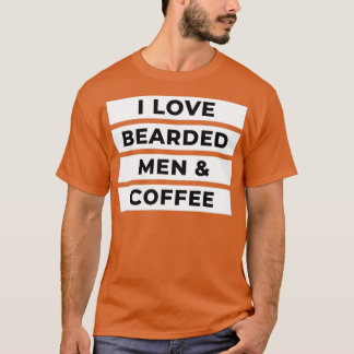 Camiseta Me encanta el café de los hombres con barba