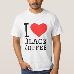 Camiseta Me encanta el café negro